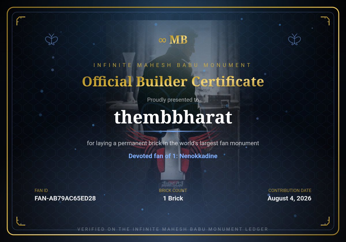 _urstrulybharat's tweet photo. #MonumentForSSMB https://t.co/DrAKoA62jI