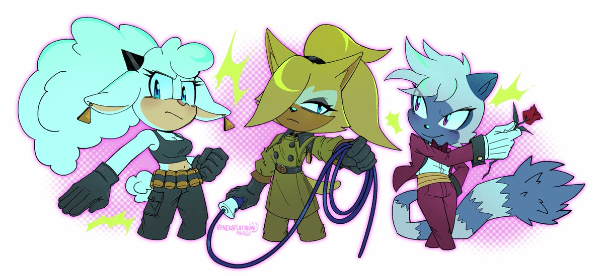 NEK0PLATINUM's tweet photo. kof x sonic gals 💥 https://t.co/kOPXFjeGoY