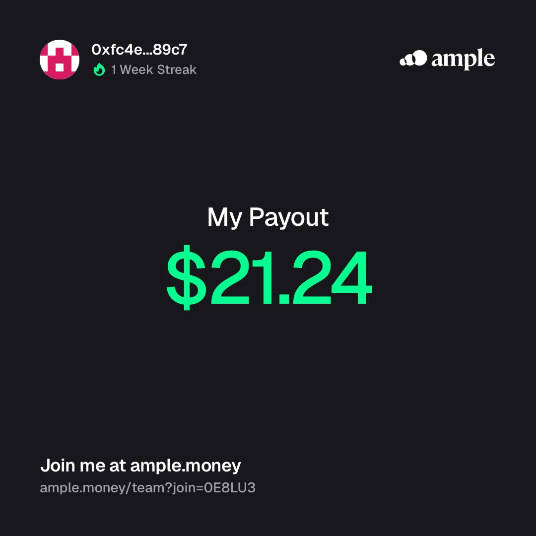 l1ghtik's tweet photo. been cautious about putting my money anywhere in DeFi lately, but @AmpleHQ's concept really got
me excited

deposited some change less than a week ago and already got my first payout

try it out too: https://t.co/DS9xJ1Ke5e https://t.co/eCMKLZ7e3K