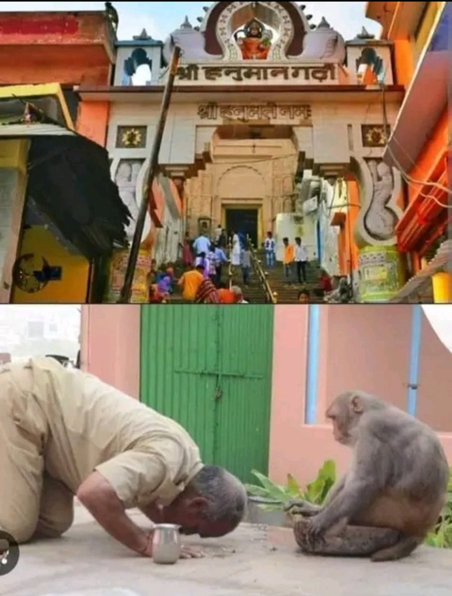shauryabjym's tweet photo. स्थान: श्री हनुमान गढ़ी मंदिर अयोध्या जी मंदिर।🚩

समय: साल 1998 का एक अघोषित दिन।

मंदिर परिसर में लगे ठंडे पानी की मशीन के पास बैठा एक छोटा सा वानर मुंह में दो बिजली के तारों को लिए चबाए जा रहा था, मानों कोई फल हो।

पूरा मंदिर खाली करा लिया गया था, एक एक श्रद्धालु और एक एक दर्शनार्थी।

केवल पुलिस बल और बम निरोधक दस्ता वहां उस समय हनुमान गढ़ी मंदिर के भीतर था, और वे सभी के सभी उस छोटे से वानर को बिजली का तार चबाते हुए देख रहे थे।

पर मंदिर पूरा खाली क्यों था और पुलिस के साथ में बम निरोधक दस्ता वहां क्या कर रहा था?

इसे थोड़े से में बता रहा हूं क्योंकि 1998 में घटी ये सत्य घटना आज तक किसी अखबार या न्यूज चैनल में ये घटना दिखाई नही गई है अयोध्या के अति संवेदनशील होने के कारण।

👇👇