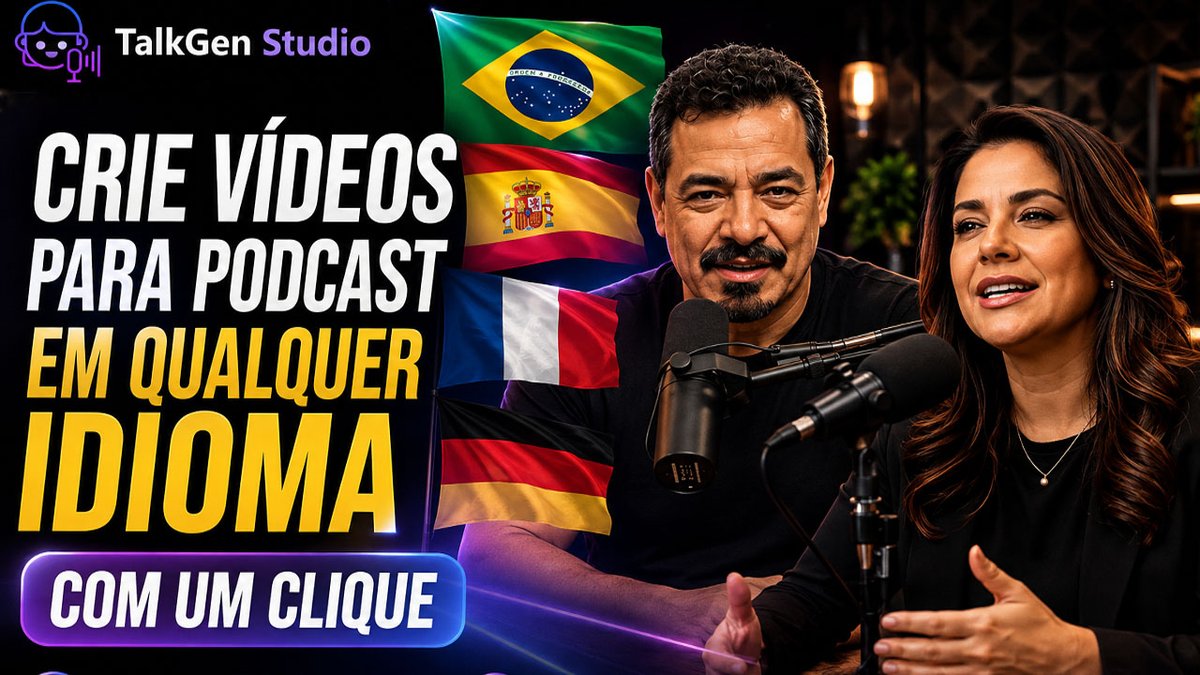 kingsoftware2's tweet photo. 🎬 Sua próxima produção pode começar agora!  Clique no link, conheça o **TalkGen Studio** e descubra como criar vídeos de podcast profissionais com Inteligência Artificial, de forma simples, rápida e surpreendente.  🚀 Comece hoje: https://t.co/NJWKiuyq4e https://t.co/nV3BVGfQOq