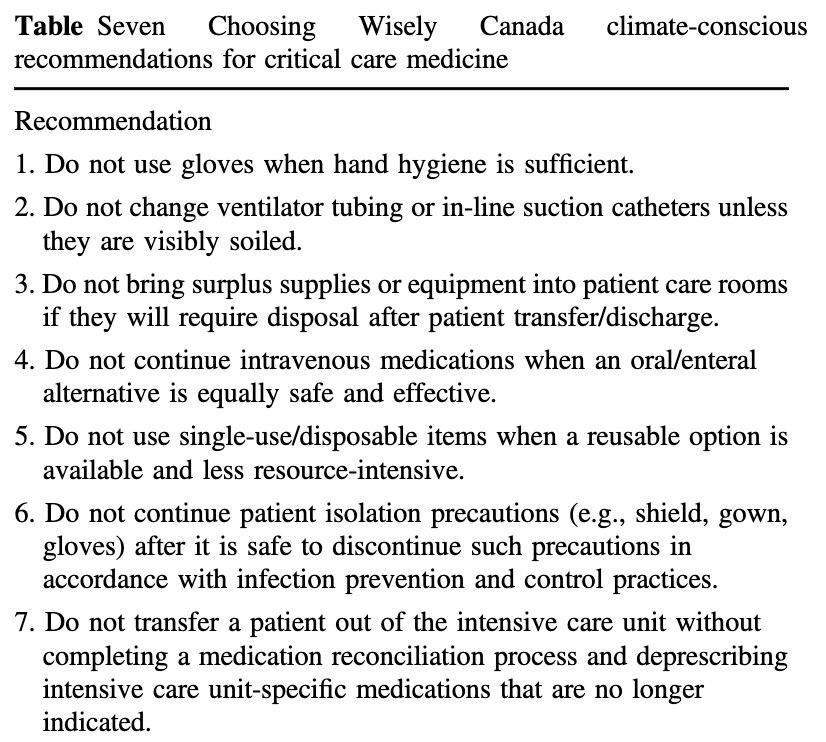 NydahlPeter's tweet photo. Choosing Wisely Canada climate-conscious recommendations for critical care medicine
https://t.co/lt0lC9JgmO https://t.co/WXiYBNUV6r