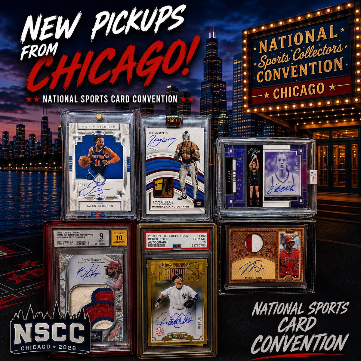 C_junglesports's tweet photo. New additions to the PC from the National 🔥🦍 #nscc #chicago #thehobby https://t.co/G791Uxn7R8