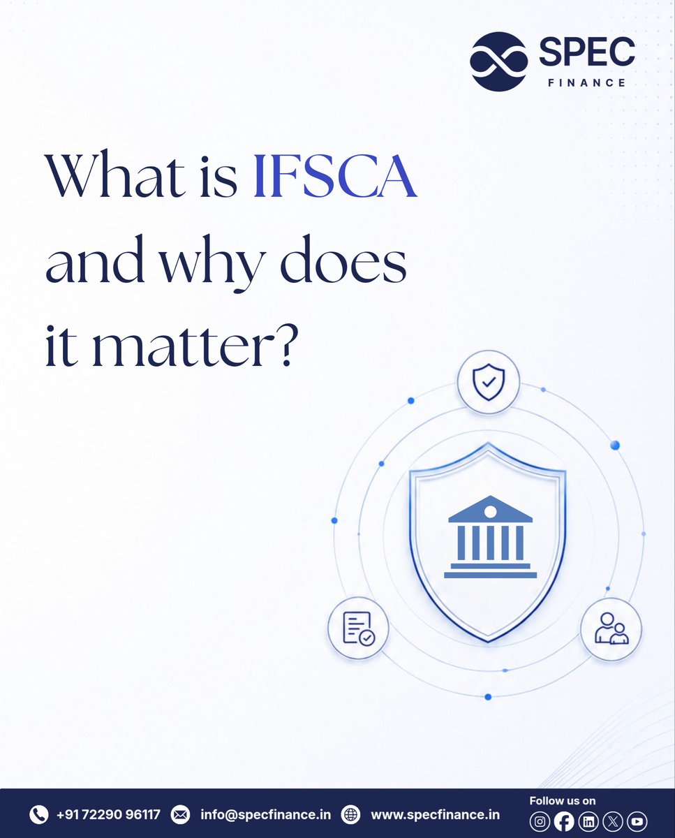 specfinancegfty's tweet photo. What is IFSCA? 

India's unified regulator for GIFT City one rulebook across banking, capital markets, insurance &amp; funds. 

It's what makes GIFT City globally competitive. https://t.co/LJhTrcCHYV