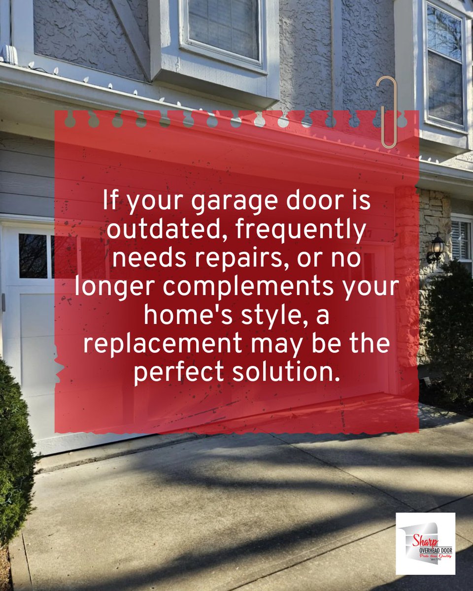 DoorSharp's tweet photo. Replacing your garage door is one of the simplest ways to refresh your home's exterior while improving everyday convenience and reliability. Let us help you find the perfect fit.

#SharpOverheadDoors #GarageDoors https://t.co/2hEZudT0Xp