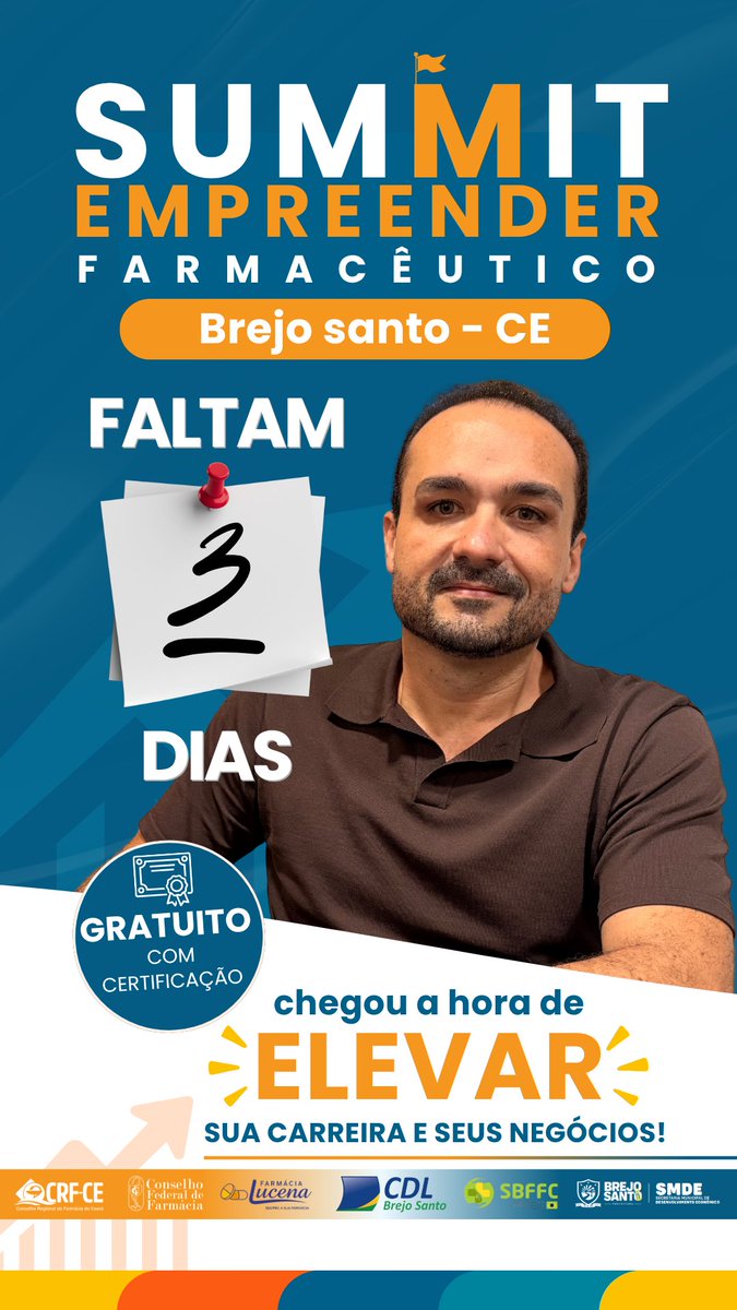 crfce2's tweet photo. 🚨 FALTAM APENAS 3 DIAS! E as inscrições continuam abertas! 🚀

Saiba mais: https://t.co/mFW6azxXbY https://t.co/yjXVaQEMSs