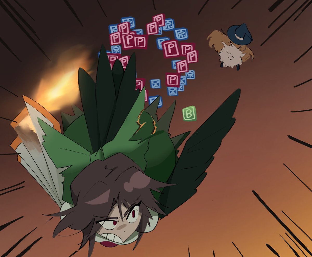 Kappce_'s tweet photo. Fanart of this very niche indie game I’d never heard of before 
#Touhou https://t.co/MyBj2s4f5f