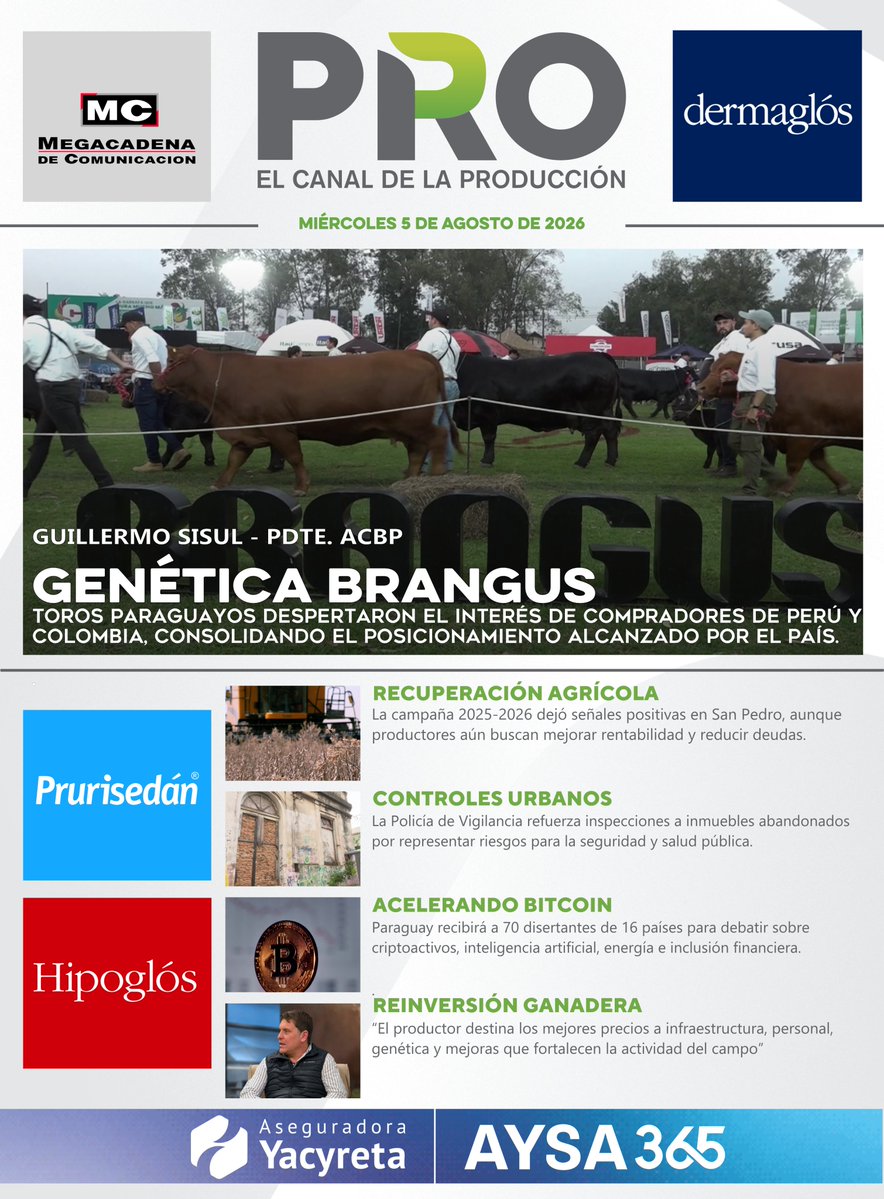canalpropy's tweet photo. ☁️ ¡Buen día!

🙌🏻 Portada informativa de #CanalPRO

📌 Edición 5.08.26

📲 ¡Visitá https://t.co/wBIkokWzsM! https://t.co/jLnTcLbBac