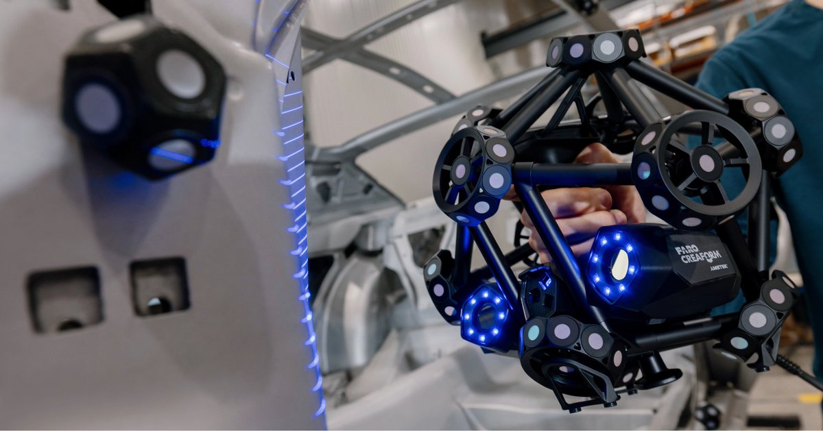 GoEngineer's tweet photo. See how the new #MetraSCAN BLACK2 can streamline your measurement workflow & keep your production line moving: https://t.co/7etYEXfN6R
This next-generation #Creaform #3Dscanner allows captures hyper-accurate measurements faster than ever, on tricky, shiny, or dark surfaces. https://t.co/FNiKHRIyF7