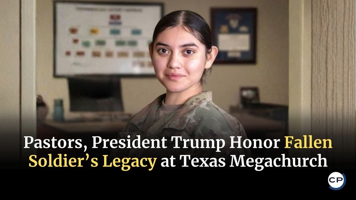 ChristianPost's tweet photo. Hundreds gathered at Prestonwood Baptist to honor Pfc. Isabella Gonzalez, killed in Jordan — Trump called her "a true American hero." #Prestonwood #Military #FallenHero #Faith #ChristianPost
🔗 https://t.co/sEgt2as4aA https://t.co/Ets9lLULPM https://t.co/UZqAYD0UQN