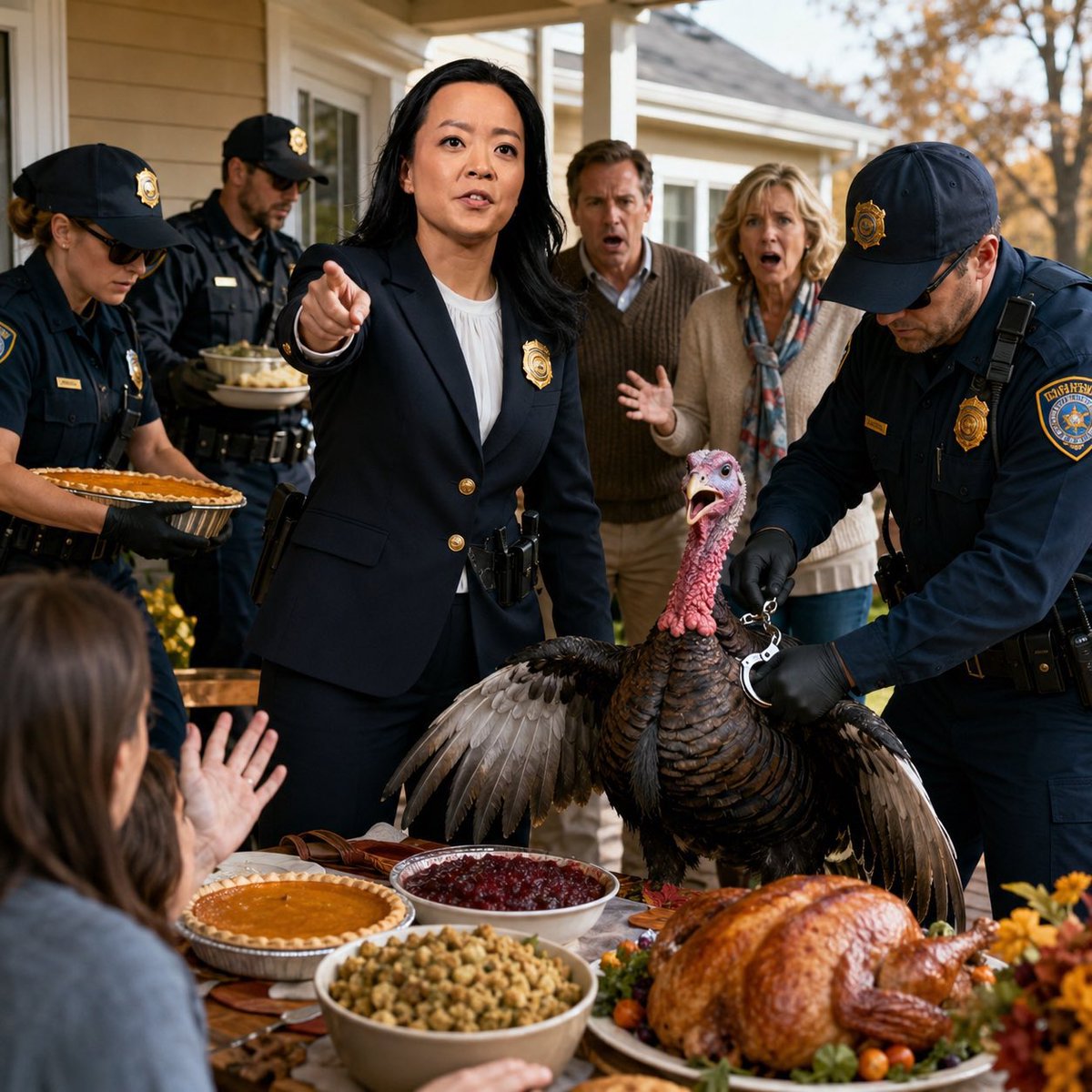GuntherEagleman's tweet photo. Francesca Hong isn’t governor, but she’s already fantasizing about canceling Thanksgiving and perp-walking the turkey. 

Wisconsin, Hong would be a huge mistake! https://t.co/Q4S4EJV4uR