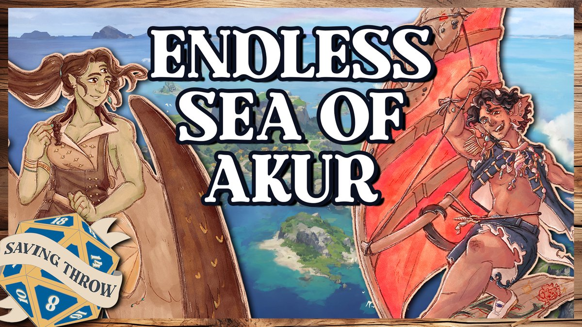 SaveDataTeam's tweet photo. Hey you. Yeah, you! Did you know we have a brand new, actual play TTRPG  show starting THIS SUNDAY!? Get hyped for a new cast and a new adventure  when the Endless Sea of Akur sets sail August 9th at 6 pm EST! https://t.co/Qx369MoVBo