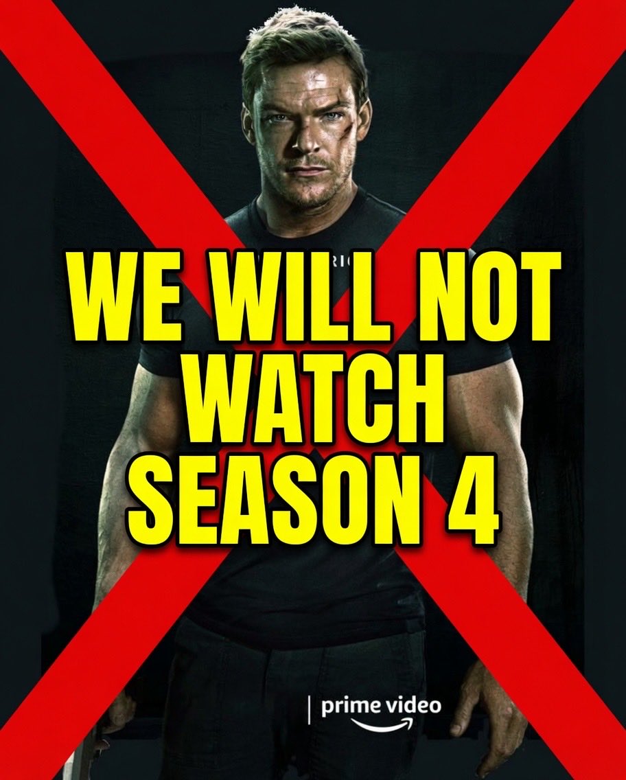 BenStanton77's tweet photo. Will Amazon Prime do the right thing Replace Alan Ritchson as Reacher if the season becomes a bust after he put down half the country and their viewers with his gay TDS rant? His movies and shows are banned in this house. https://t.co/rtvf9TbOgG
