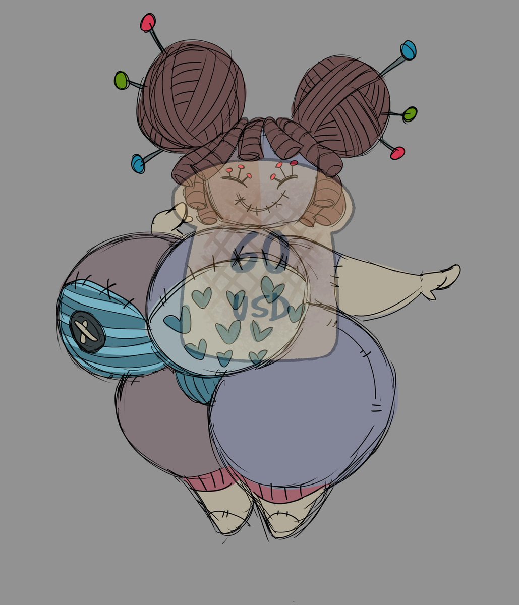 Lipetorrada's tweet photo. Voodoo doll girl adoptable for 60$  
Just a lil fun idea i had 
#Adopt #Adoptable https://t.co/W7ETARfvMO