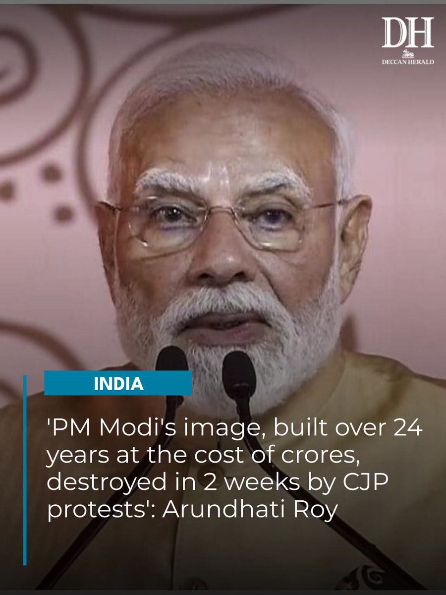 ScCardoz's tweet photo. The Cockroach Janta Party (CJP)-led youth protest at Jantar Mantar "destroyed" Prime Minister Narendra Modi's public image of more than two decades in just two weeks and delivered a political blow that is "bigger than any election victory", acclaimed author Arundhati Roy has said. https://t.co/fwHXXZuoUq