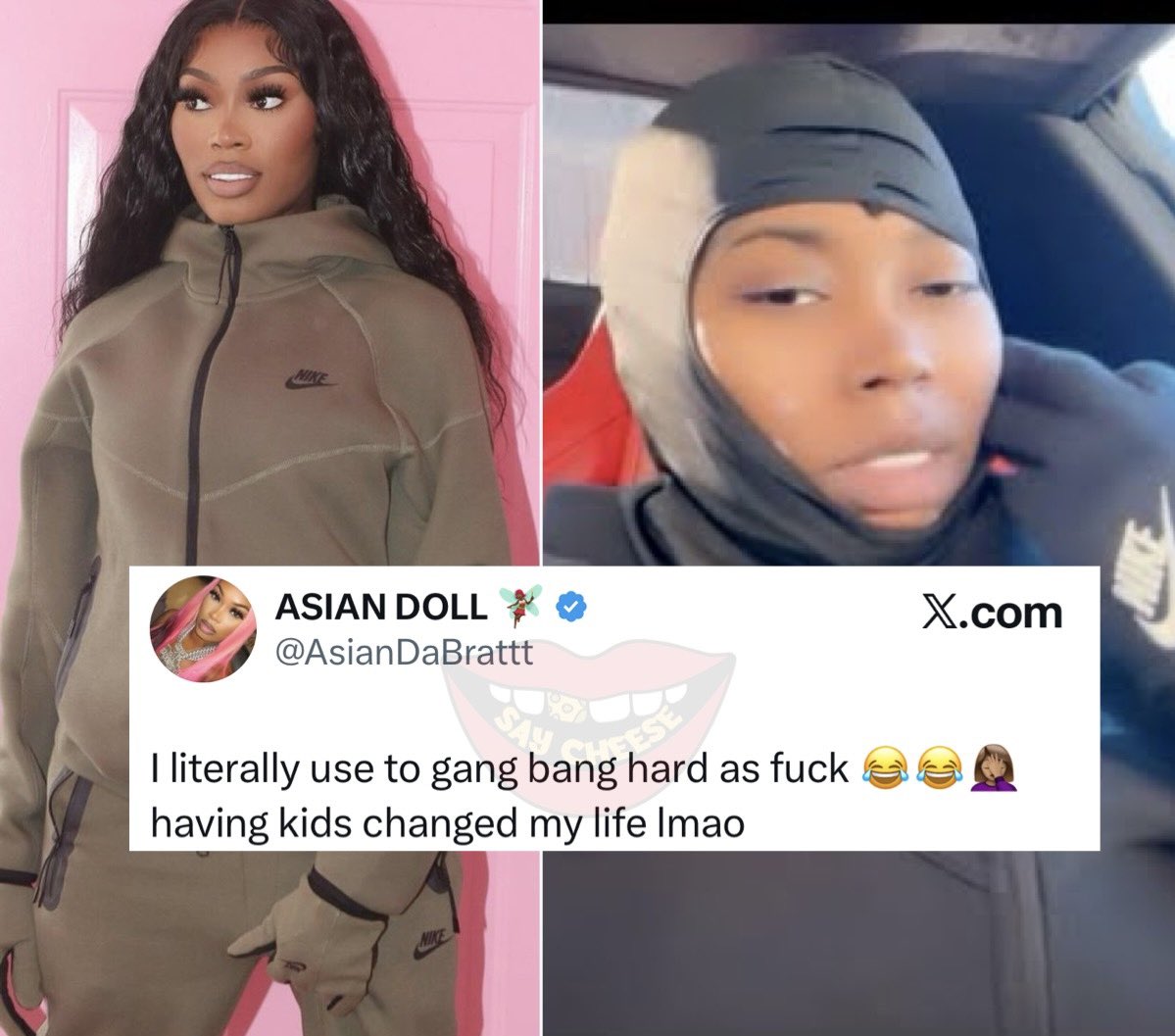 SaycheeseDGTL's tweet photo. Asian Doll reflects on her past, says she “used to gang bang hard as f*ck” before having kids: “Having kids changed my life” https://t.co/9aiBEUadPU