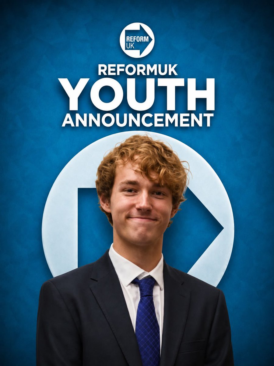 YoungReformers_'s tweet photo. Announcing @DylanCaddick as President of @ReformUKYouth 🩵

He’ll be responsible for the running of the organisation

He’s joined to: 
• Defend free speech across education
• Provide a safe space for #ReformUK youth members
• Learn and share new skills between young members https://t.co/0sWGtfIzQL