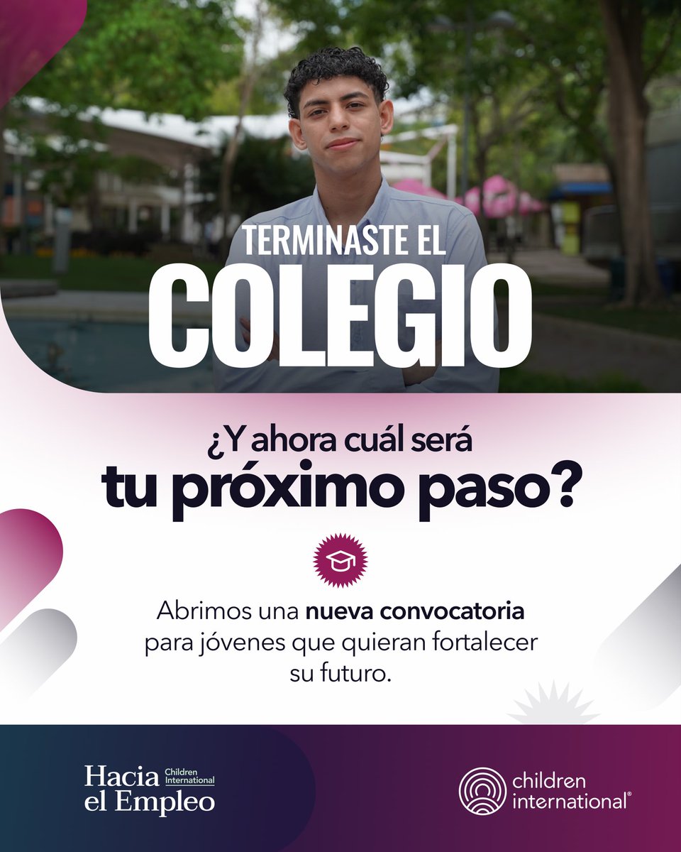 childrenIntCol's tweet photo. 🎓 El colegio fue solo el comienzo.

Da el siguiente paso con Hacia el Empleo y fortalece tu futuro con formación técnico profesional.

Si cumples con los requisitos, postúlate a través del enlace 👉 https://t.co/0plvvzqp7S 

#HaciaElEmpleo #ChildrenInternationalColombia https://t.co/dqsevpyoFH
