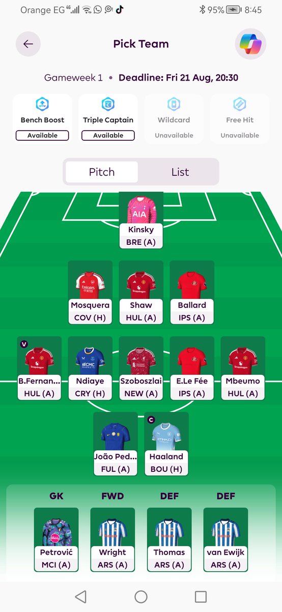 verododo2020's tweet photo. @FPL_Marmoush BB GW2 with 0.5m ITB .Any thoughts? https://t.co/X8mwGOiKVW