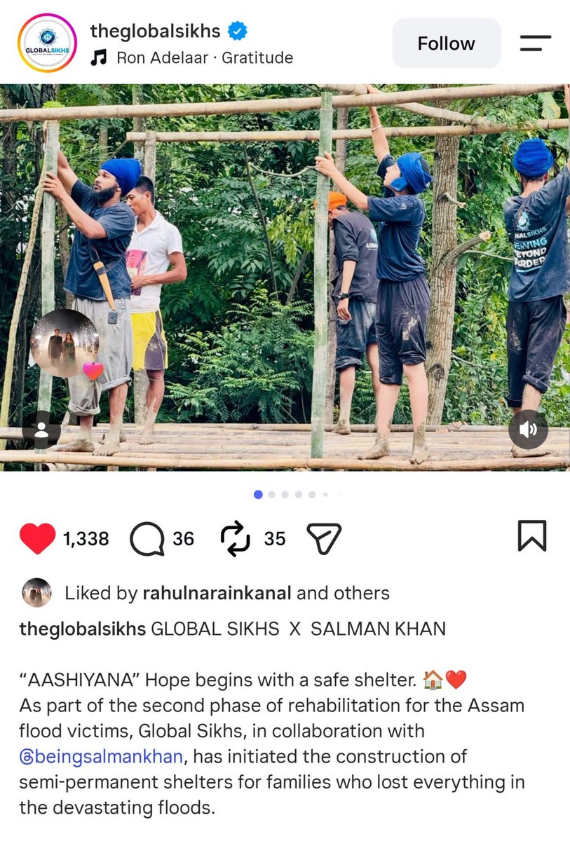 TheLoyalSKFan's tweet photo. No Dhurandhar cell
No IT cell
No Congress wing
No HateMongers

It's the #SalmanKhan once again when it comes to serving humanity for Assam flood victims with
GLOBAL SIKHS started the ASHIYANA initiative to provide semi-permanent shelters to Assam flood victims. 🙌

You need a heart of stone to hate @BeingSalmanKhan ❣️