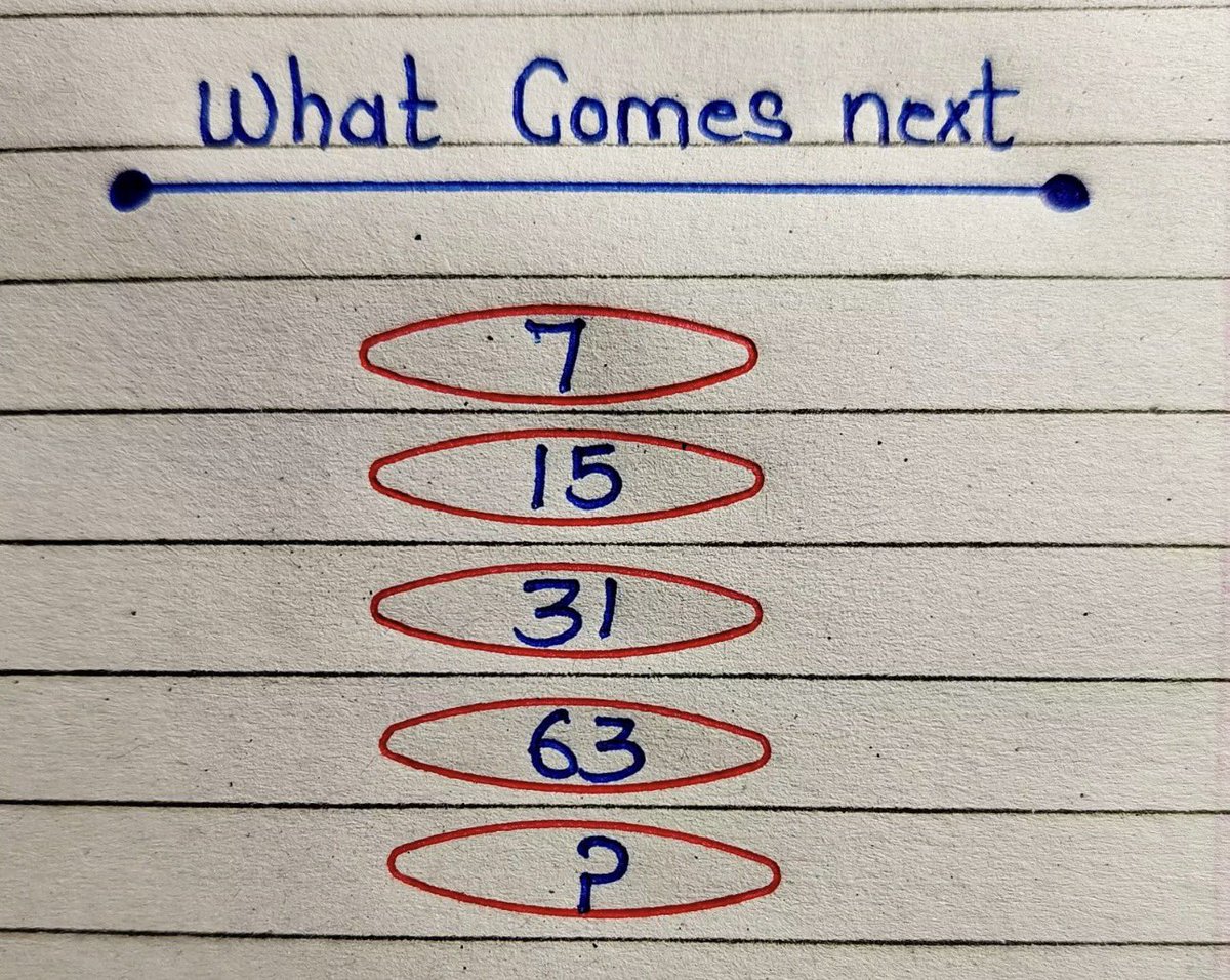 Elifbenad's tweet photo. Sadece pratik zekaya sahip olanlar bu soruyu çözebilir !!

Bir sonraki sayı ne ? https://t.co/SCSoYYZRMz