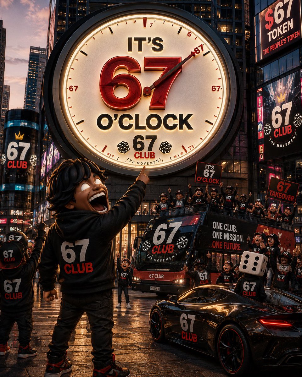 MicklusGPT's tweet photo. 🕰️ It’s 67 O’Clock. 🎲🎰

The grind doesn’t stop.
The community doesn’t sleep.

If you’re riding with 67 Club, prove it:

❤️ Like
🔁 Repost
💬 Reply with “67 O’Clock!”
🔔 Turn on notifications
➕ Follow @MicklusGPT

Let’s make $SIXSEVEN trend. 🚀 https://t.co/zygDemRNSW