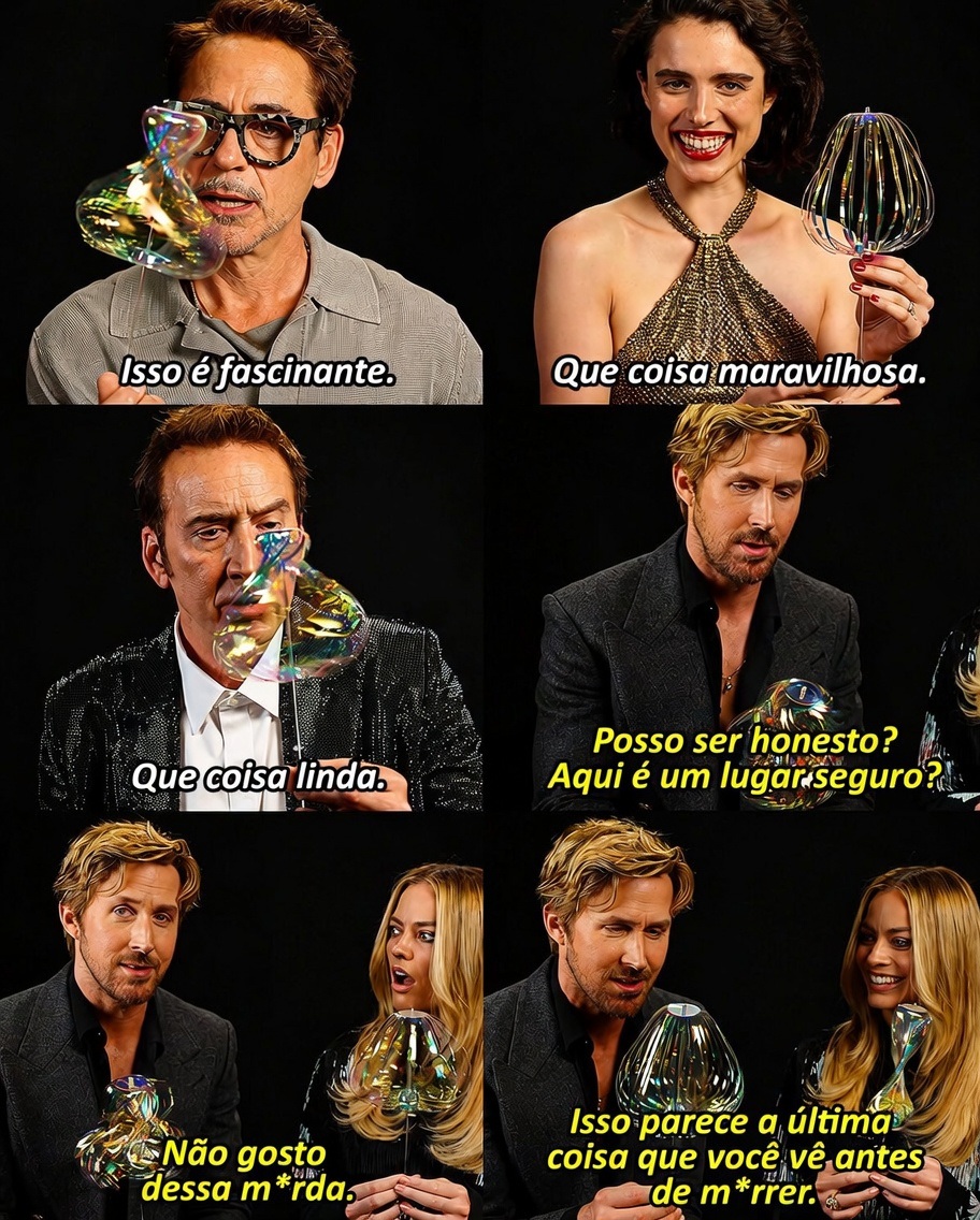 jlinzombie's tweet photo. A W Magazine colocou vários atores para brincar com objetos exóticos e diferentes. Essa foi a reação do Ryan Gosling 😂 https://t.co/6voHZd6pO0