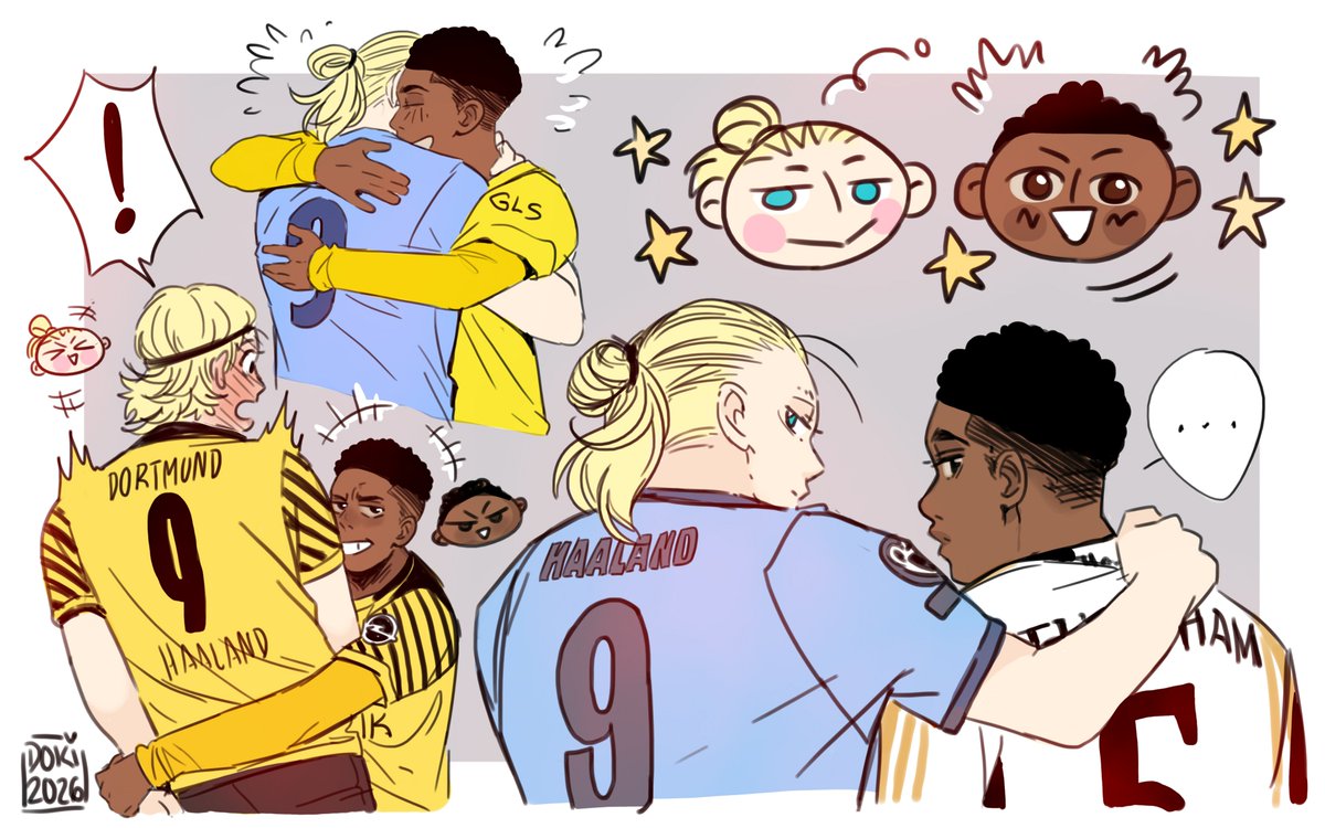 Dokinana's tweet photo. ദ്ദി ˉ͈̀꒳ˉ͈́ )˚✩⊹Jude y Erling  ₊⚽⊹♡ 🏴󠁧󠁢󠁥󠁮󠁧󠁿 ₊⊹🇳🇴
  #judebellingham #erlinghaaland #haalingham https://t.co/57F0zohUJp