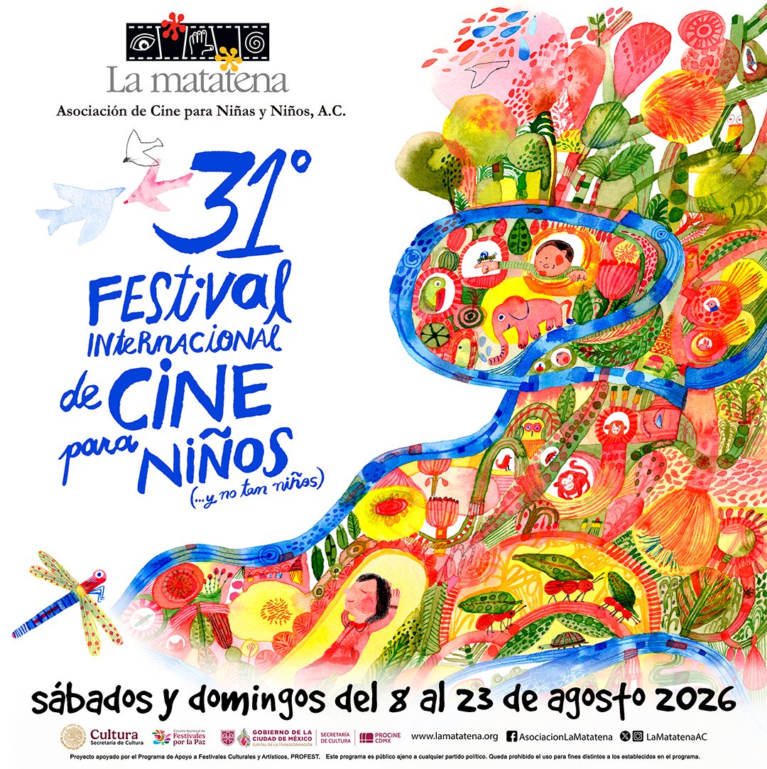 CorreCamara's tweet photo. ¡Niños, lleven a sus papás! Ya está en marcha el 31º Festival Internacional de Cine para niños (...y no tan niños) @LaMatatenaAC  a celebrarse los sábados y domingos del 8 al 23 de agosto https://t.co/NOvyz4dd8F