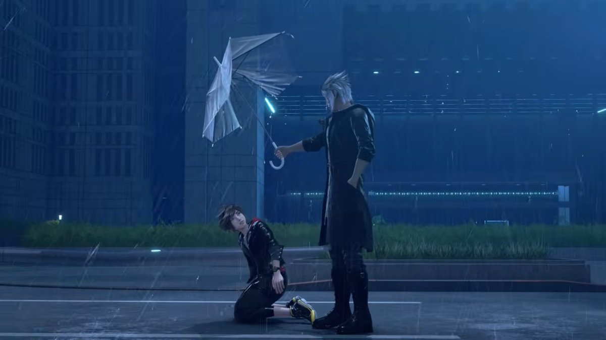 KhayyaamButt's tweet photo. Cool aspect of KH4 Xehanort: what he's holding is NOT an Umbrella. It's a Parapluie

an Umbrella, root word Umbra (Darkness) blocks out light, whereas a Parapluie lets Light in and only stops Rain

He has no reason to block out the Light, but water often represents Darkness in KH https://t.co/DYSjYimiUl