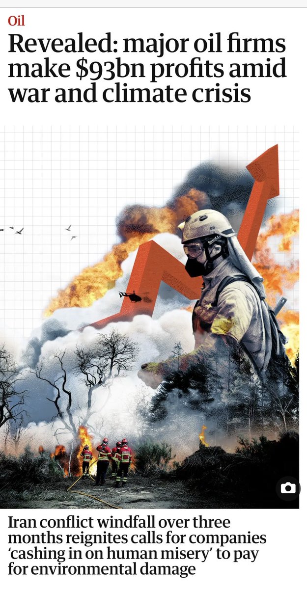 bigbadmedia's tweet photo. War is good for big oil. Not so for everyone else. https://t.co/4QHJDJGWH7