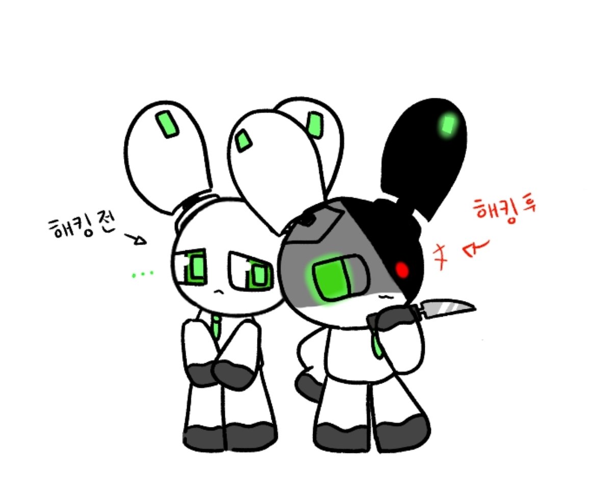 Soy_1010's tweet photo. 원래 안내 로봇인 래봇도 좋지만 고문하고 학살하는 로봇 래봇도 좋다 #prettyblood #rabbot https://t.co/ELiNNQ9EDn