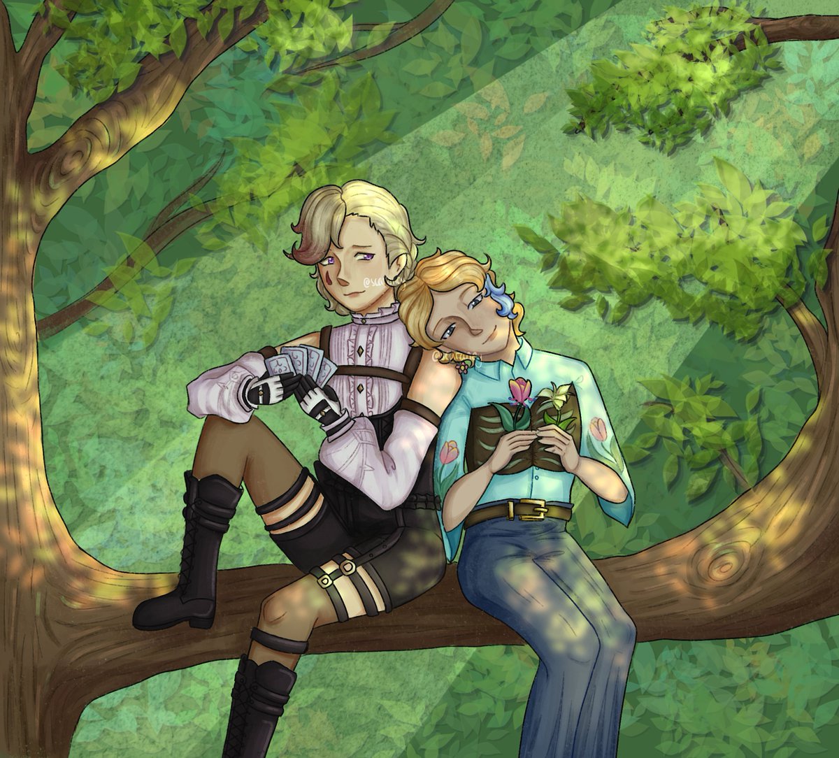 scaraney's tweet photo. — "these flowers remind me of us."
"oh? why's that?" —
seraph and lyney sitting in a tree, k-i-s-s-i-n-g ~
#yumetwt #yumeshipping #seraney https://t.co/vo9huEnzbV