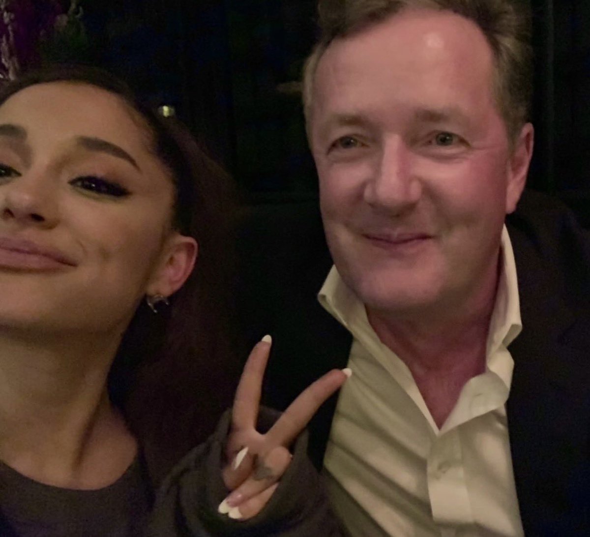 HitsAndCharts's tweet photo. Piers Morgan reacts to the latest news surrounding Ariana Grande:

“I’ve no idea what’s going on with Ariana Grande but I do know, after spending a random evening with her in a Beverly Hills restaurant a few years ago, that she’s a genuinely great person: intelligent, funny, engaging, and of course, supremely talented.

Fame at her pop superstar level can be a very difficult and lonely place. So, I urge all the trolls currently making her life a misery with this constant chuntering about her appearance to back off and give her the space she needs to sort herself out.”