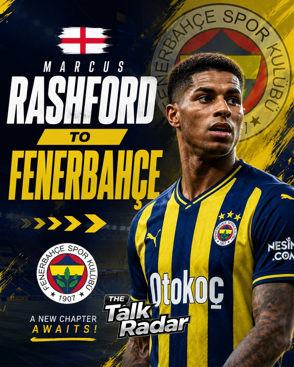 thetalk_radar's tweet photo. 🚨🇬🇧 RASHFORD → FENERBAHÇE?

A surprise destination has entered the race for Marcus Rashford. 👀🇹🇷

Would you like to see Rashford in Turkey? 🔥

#Rashford #MarcusRashford #Fenerbahce #ManUnited #MUFC #TransferNews #FootballTransfers #PremierLeague https://t.co/TaloFMfh10