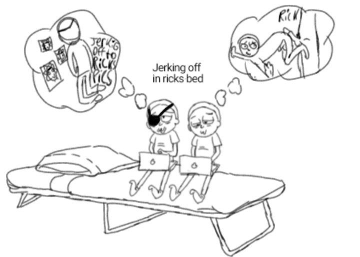 Mortyluvsrick's tweet photo. The mortys snuck in ricks room >_<
#mortycest #rickorty  W.I.P https://t.co/lpfCu7zWow