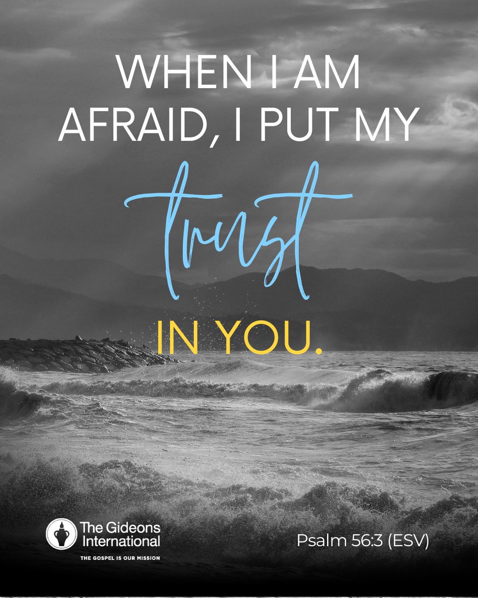 thegideons's tweet photo. When fear creeps in, find peace knowing your hope rests securely in His hands.

#verseoftheday #thegideons #faithfulness https://t.co/KyUje5sgnB