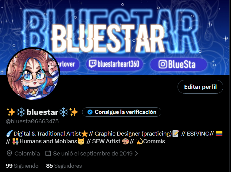 bluesta06663475's tweet photo. recién caigo cuenta que tengo 85 seguidores >:3 si lleguemos 90 HAGO UN SORTEITO de posible dibujo  medio cuerpo full color >:3/ asi que vamos https://t.co/sLp9ANBirE