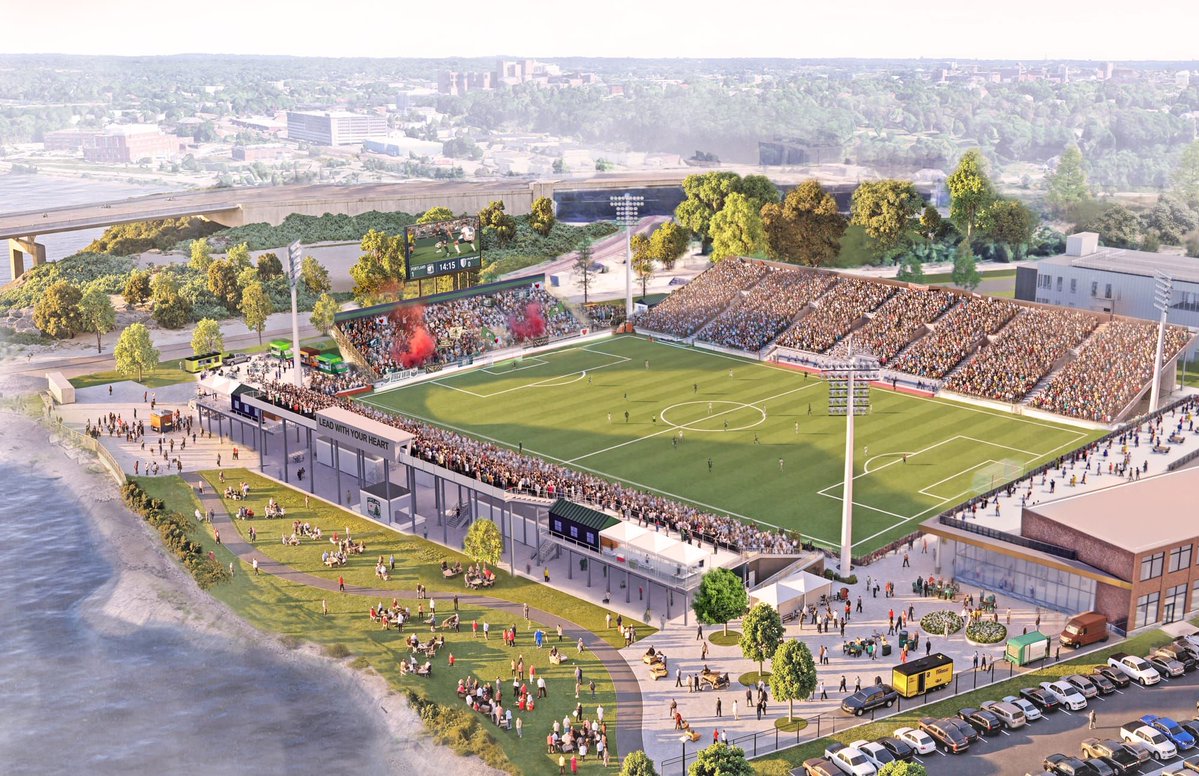 FOS's tweet photo. Maine USL club Portland Hearts of Pine has announced plans to build a $50 million waterfront stadium.

It will be the permanent home for the club's men's and women's USL teams and plans to seat 9,000-11,000 fans. https://t.co/1zbMvIq8ps
