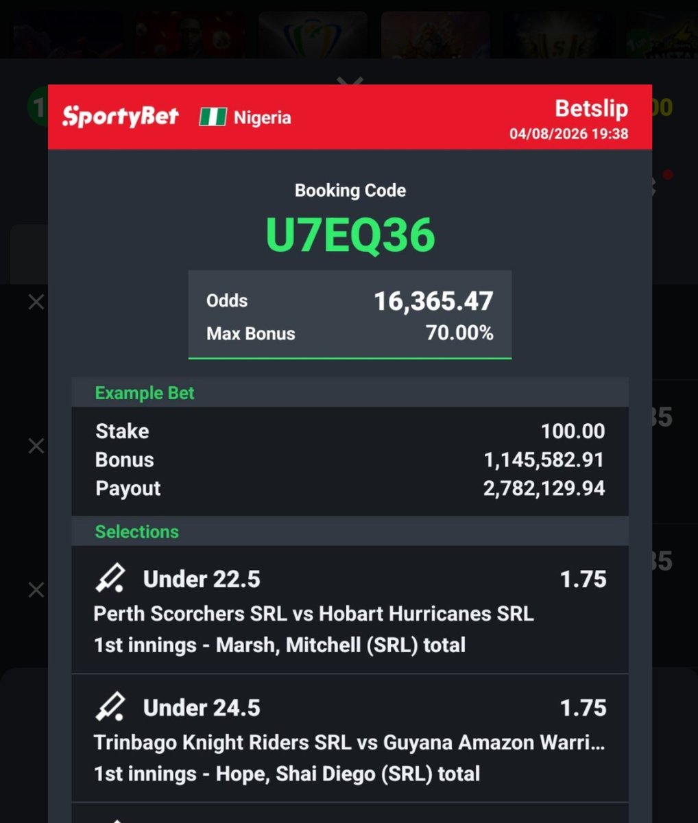 faithdey4youjor's tweet photo. ‼️16K ODDS GRAND AUDIT ON CRICKET SRL #SPORTY🤛

‼️STARTS SOON😊

1ST DISMISSAL🥏
🥏 16K ODDS - U7EQ36
🥏 8.8K ODDS - MJDRT5
🥏 2.5K ODDS - V8AN0X
🥏 755 ODDS - U1AN3S
🥏 214 ODDS - U1XFHR
🥏 66 ODDS - X5SWCK

🗣️Join Our Telegram👇
https://t.co/2uRuIVYLK5

🗣️RETWEET FOR OTHERS https://t.co/MpN0M4yc58