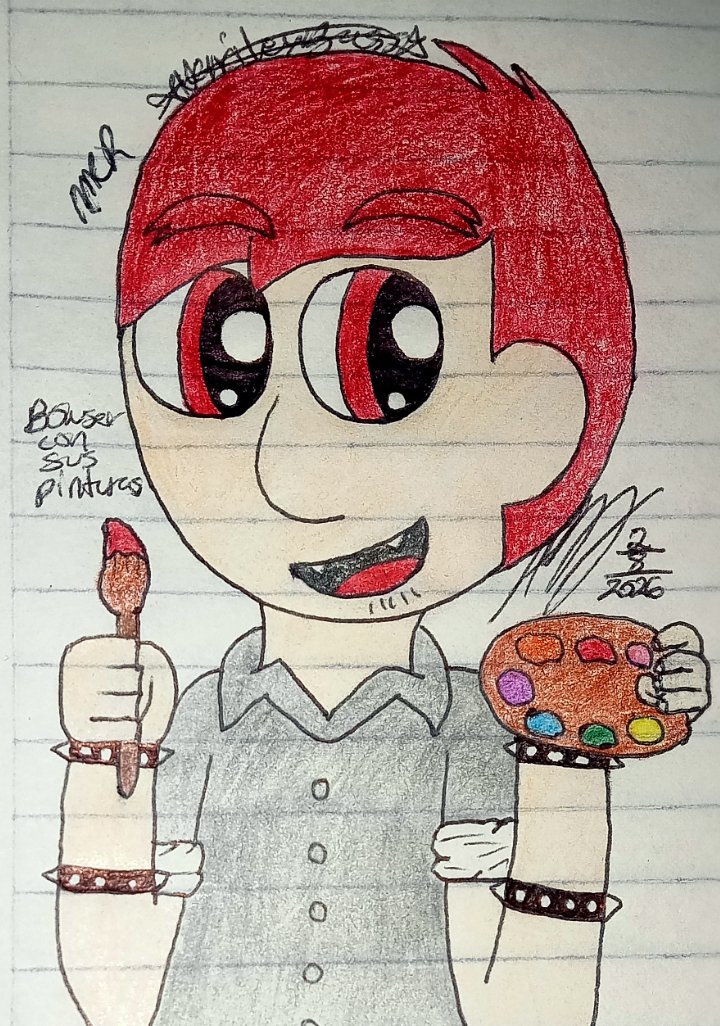 MCRichardson27's tweet photo. Les comparto un dibujo de Bowser (en mi forma humana) con unas pinturas, ya que empezó el Koopa Week y el primer día es con Bowser.
#bowser #bowserday #bowserday2026 #koopaweek2026 #koopaweek #humanversion #supermario #drawing https://t.co/2RCPSTqM5e