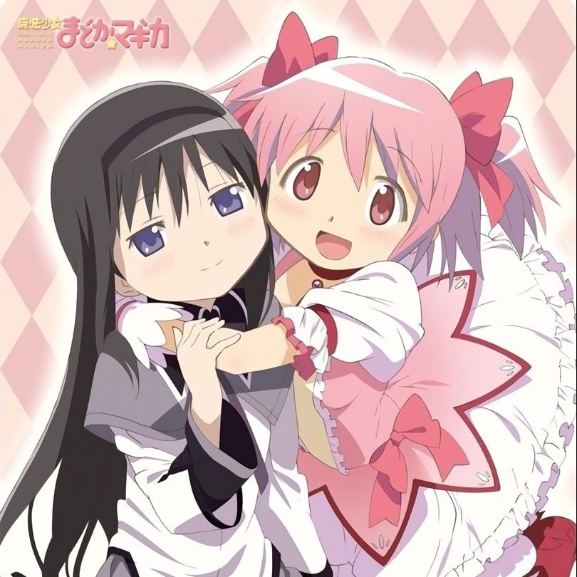 mymadokaa's tweet photo. madoka and homura have the cutest official art ever ♡ you can tell the artists loved drawing them together https://t.co/lo27wFBTbE
