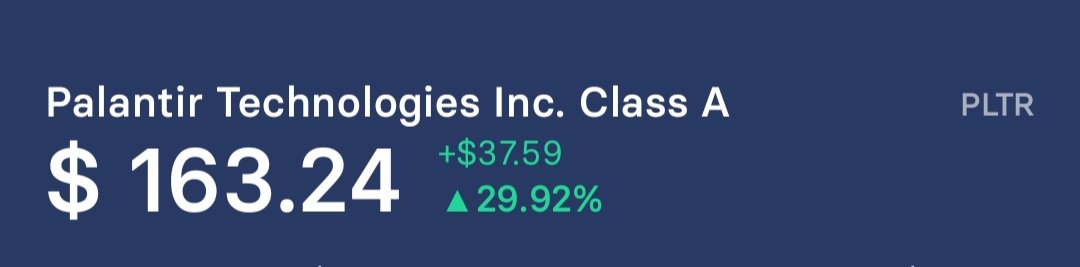 just_random_twe's tweet photo. $PLTR is on crazy steroids 💪
30% up in one session !!
US markets work in different league 🙏
#Invest #Nasdaq https://t.co/YQNQiUT7LG