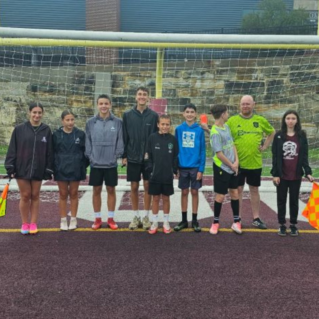SoccerPAWest's tweet photo. We had 9 new referees dodging the rain drops to complete their training in Altoona this past weekend!
We want to thank FC814 for hosting the session!
Interested in joining the referee ranks? Visit https://t.co/5NfmqhTPIS.
#NoRefNoGame https://t.co/r6R0DuoskN