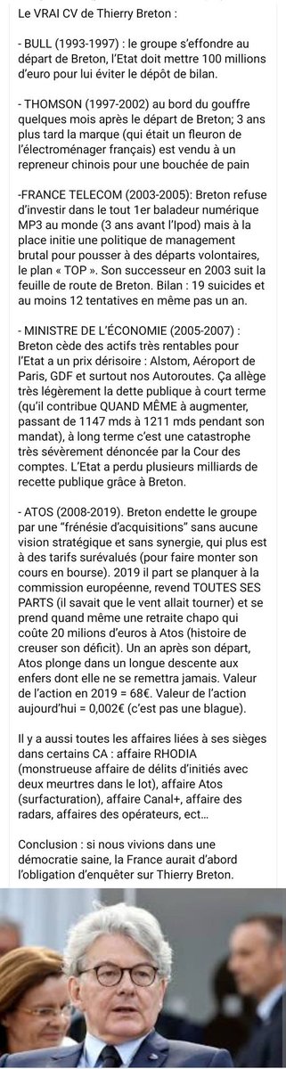vilbrequinFr's tweet photo. @ThierryBreton @sanchezcastejon @Grand_Continent Ce mec a été viré par Van der Leyen...
Il a détruit de nombreux boîtes, bref un incompétent arrogant... https://t.co/auIuYDiRdX