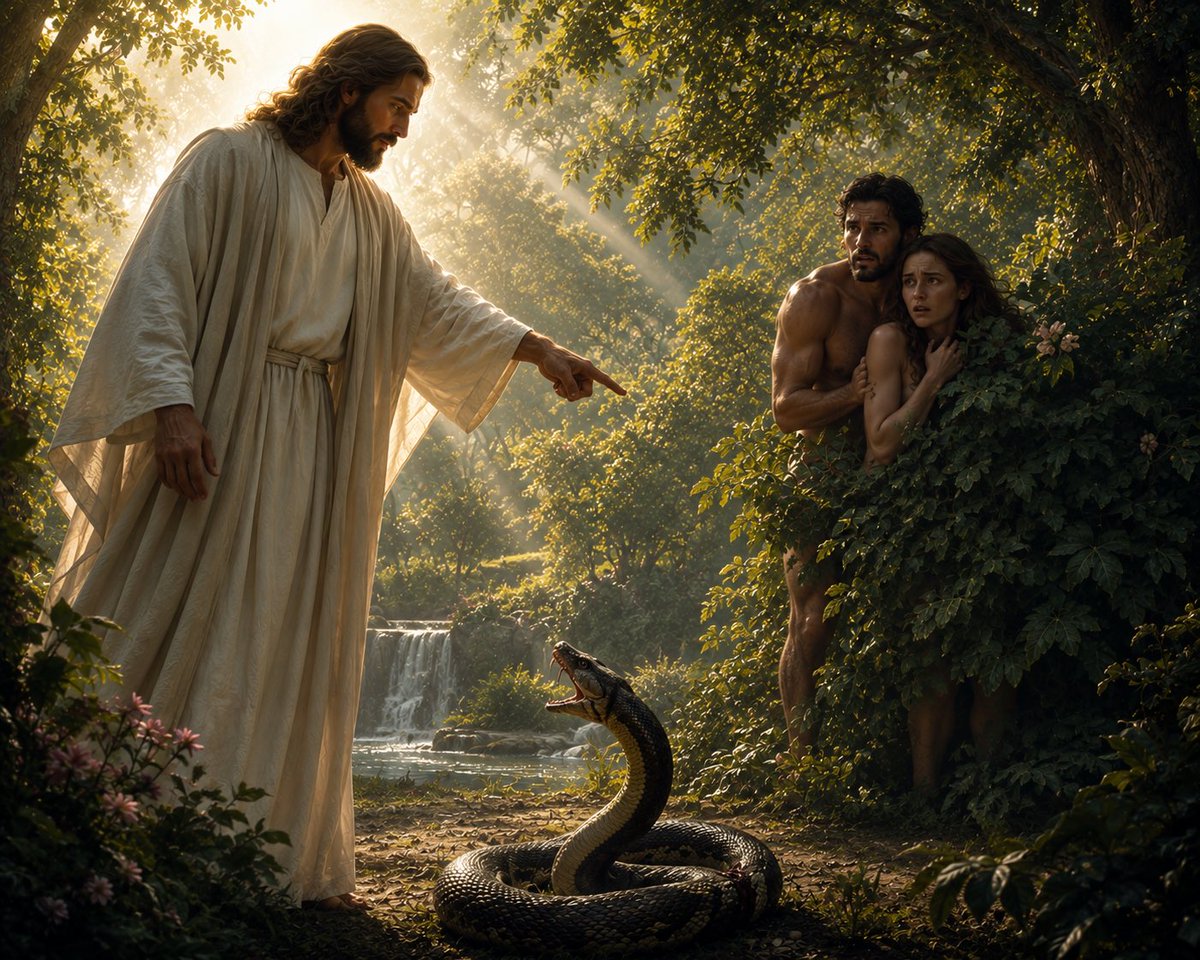afoolssalvation's tweet photo. Genesis 3:15 is referred to as the protoevangelium. It comes from the Greek words protos (first) and euangelion (gospel or good news). In this verse, we see the first instance of the gospel being proclaimed. God is declaring that One would come through the seed of Eve, that this One would receive a wound through the schemes of Satan, but this would also be the very death blow to Satan. The plan was always Jesus, and Satan’s fate was already sealed before man even left the garden. 

And I will put enmity
Between you and the woman,
And between your seed and her seed;
He shall bruise you on the head,
And you shall bruise him on the heel. (Genesis 3:15)