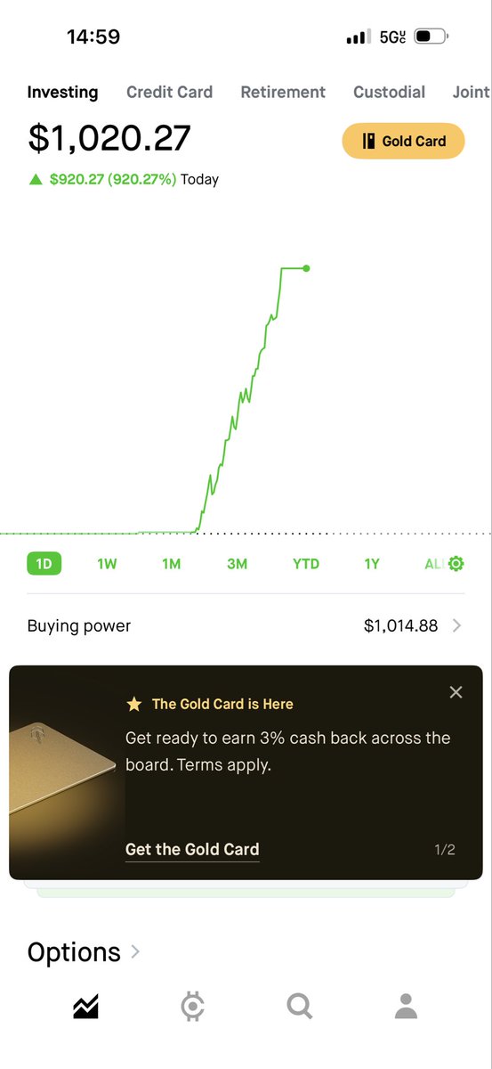 DenymSZN's tweet photo. Um why’d I just turn $100 -> $1000 on $SPY this morning https://t.co/OoFSdgpFb0