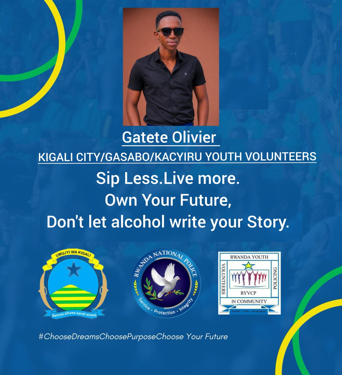 deejay_og1's tweet photo. Youth, let's stand together against alcohol that harms lives. A brighter future is built through the right choices we make today. Choose health. Choose your purpose.
Choose Purpose. Choose Future. Choose Dreams. 💙
#ChooseDreams #ChoosePurpose #ChooseFuture #KigaliYacu https://t.co/WrUrCQqlRS
