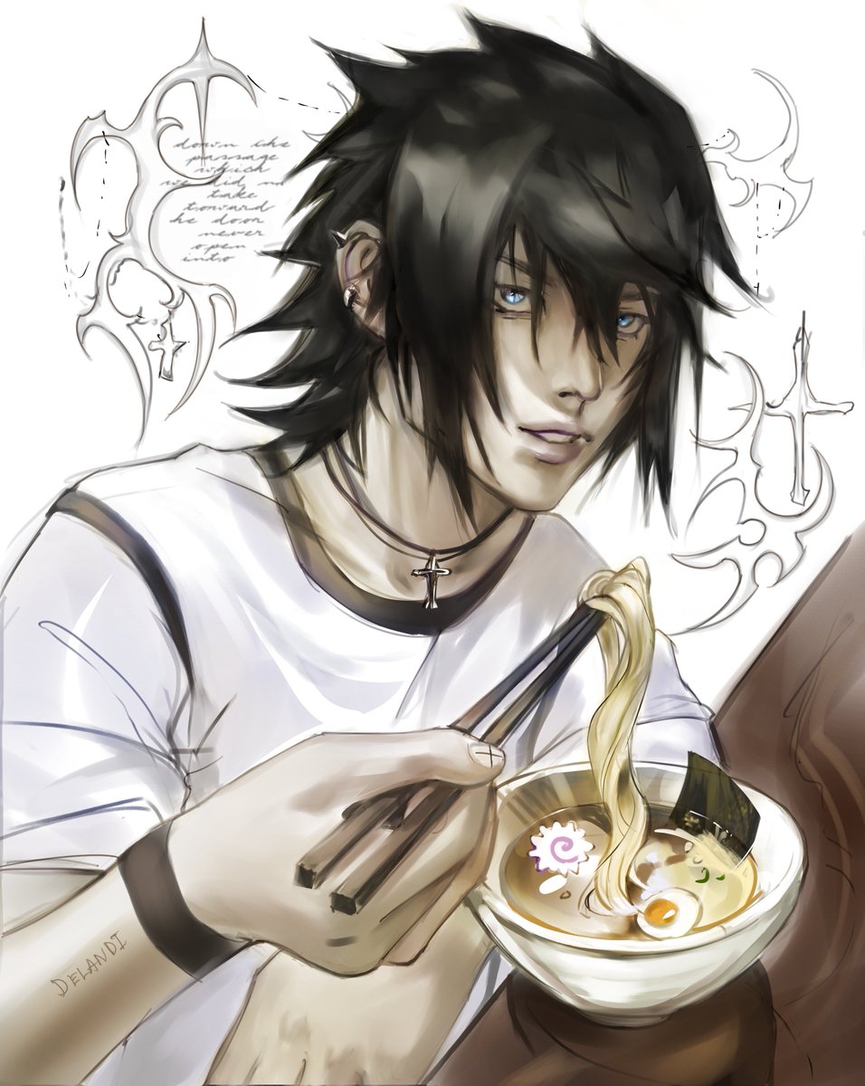 Delandi_art's tweet photo. eeeee it's done 🍜✨
I had ramen recently too :3 It was so good! 
#noctis #ffxv #commission https://t.co/2cVDAGhovg