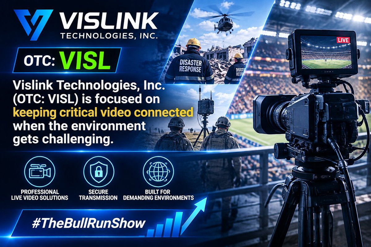 trendingsnews1's tweet photo. @Vislink (OTC: $VISL) is focused on keeping critical video connected in challenging environments.
📽 https://t.co/X2ohytskGH
#VISL #StockMarket #Investing #BroadcastTechnology #LiveVideo #MissionCritical #Innovation #BullMarket #TrendingStocks @TheBullRunShow https://t.co/RxXXJzzznB